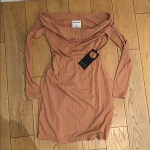 Privacy please off shoulder bodycon dress